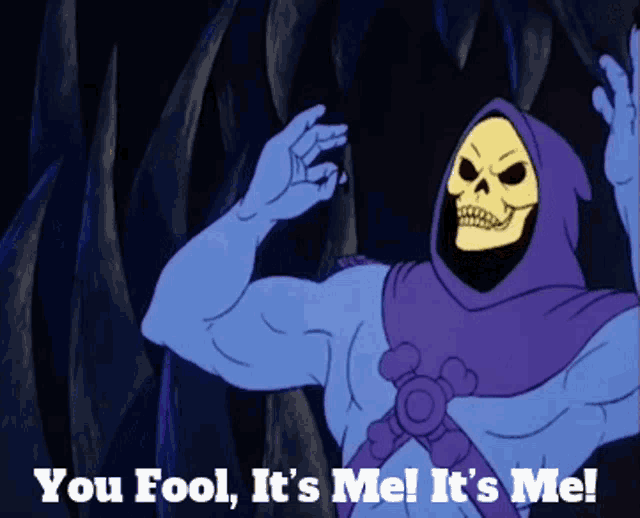 Lord Of Destruction Skeletor You Fool It's Me GIF