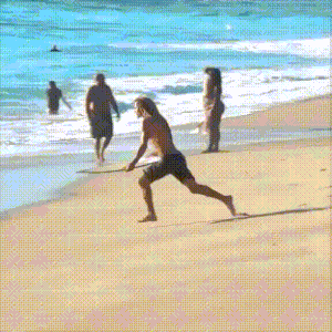 Man Amazing Surfing Tricks At The Beach GIF 