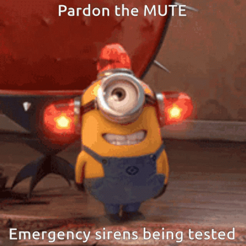 Minion Mute Sirens Testing GIF | GIFDB.com