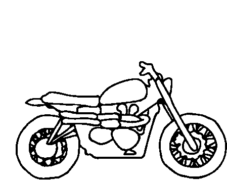 Motorcycle No Rider Wheelie Animation Doodle GIF 