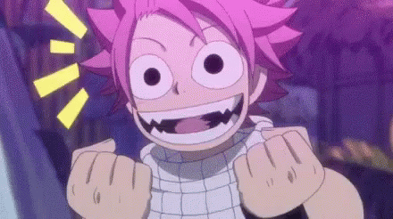 Natsu Dragneel Fairy Tail Anime Excited Awesome GIF 