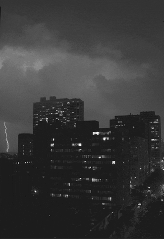 Night City Black And White GIF | GIFDB.com