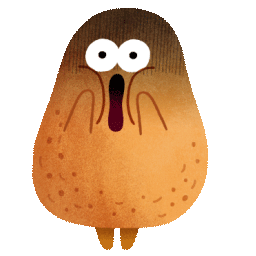 Potato Animation Scared Reaction GIF 