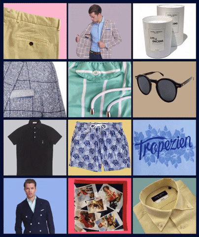 Preppy men outfit collage gif gifdb