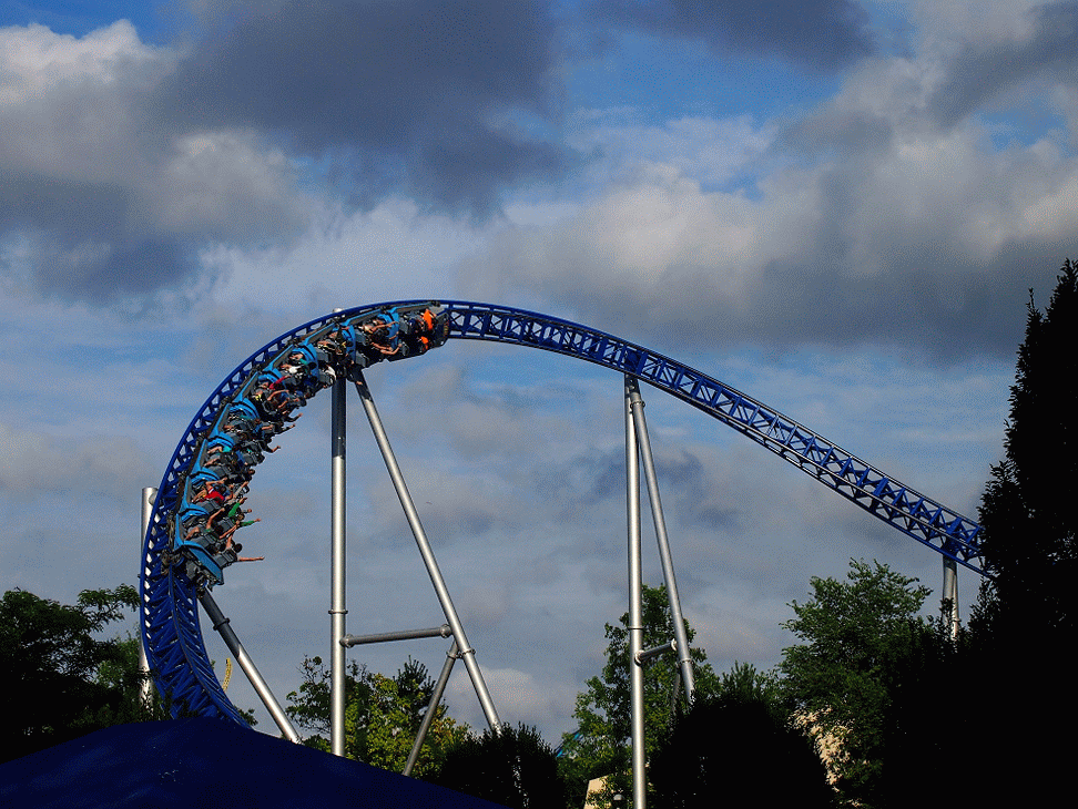 Roller Coaster Cedar Point Park GIF