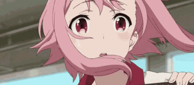 Sad Goodbye Crying Yoshino Koharu Sakura Quest Anime GIF 