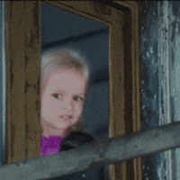 Scared Funny Meme Child Peeking At Window GIF 