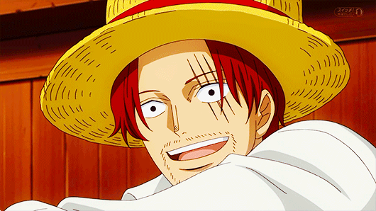 Shanks One Piece Funny Shocked Reaction GIF 
