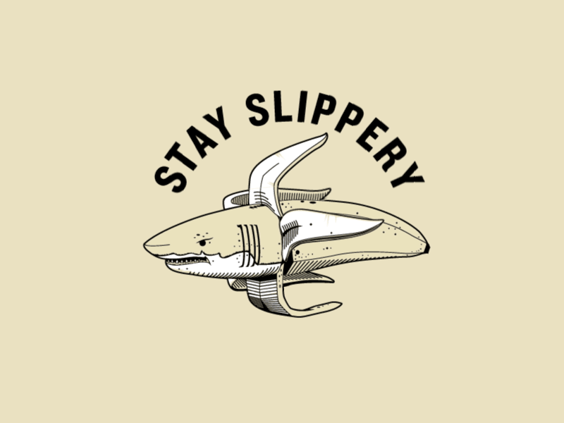 Shark Banana Cool Motion Graphic Art GIF