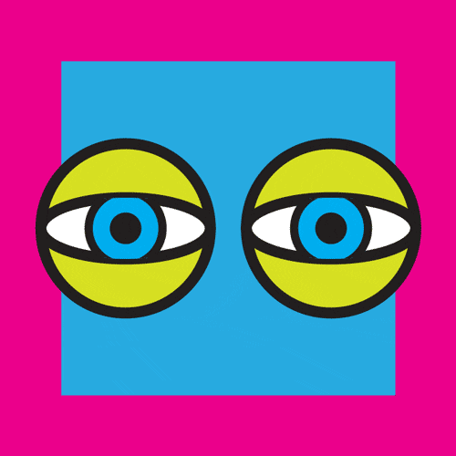 Shifty Eyes Loop Animated Colors GIF