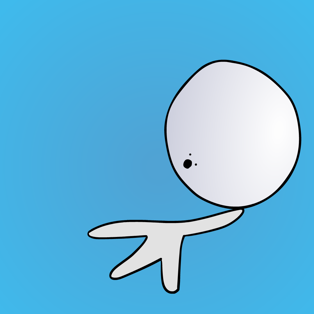 Stickman Rolling And Playing Its Head GIF