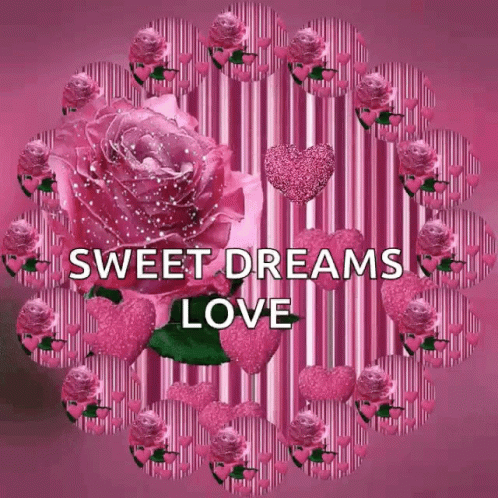 Sweet Dreams My Love Rotating Pink Flowers GIF | GIFDB.com