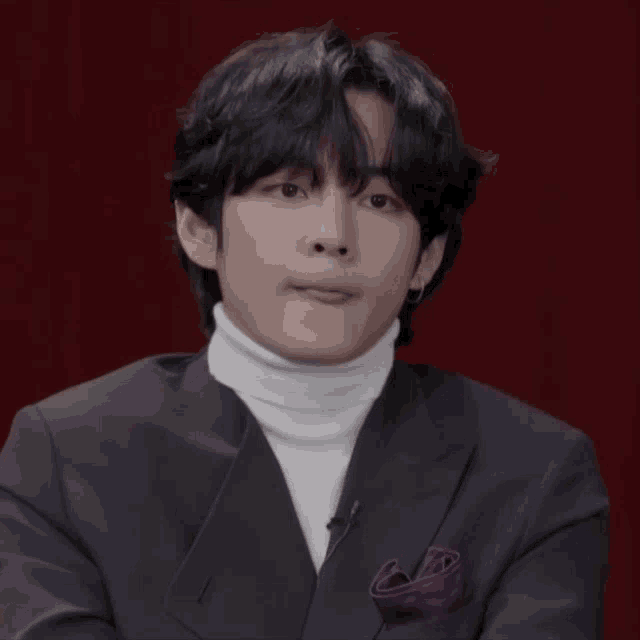 Taehyung Awkward Looks GIF