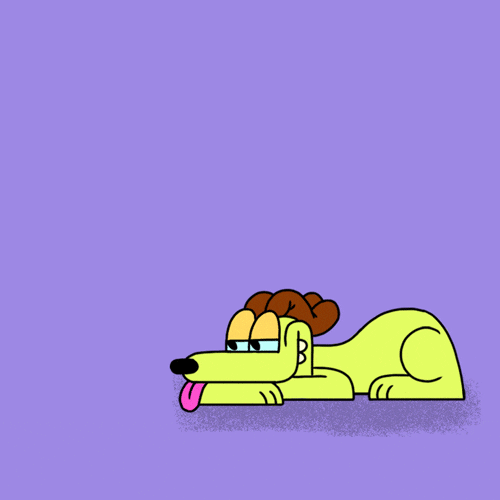 Tired Cartoon Dog Yawning GIF 