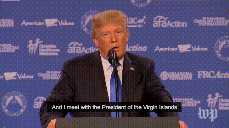 Us Virgin Islands President Donald Trump 