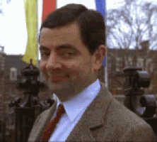 University Happy Face Mr. Bean GIF | GIFDB.com