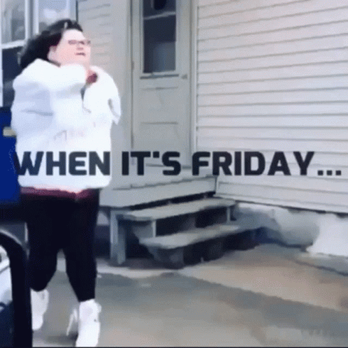 When It's Friday Funny Dance Fat Girl GIF 