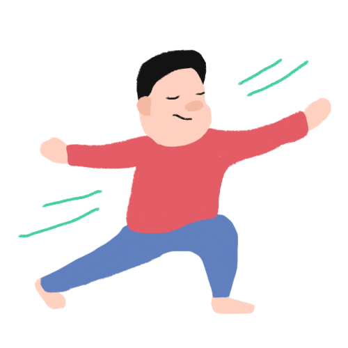 Yoga Stretch Boy Cartoon GIF 