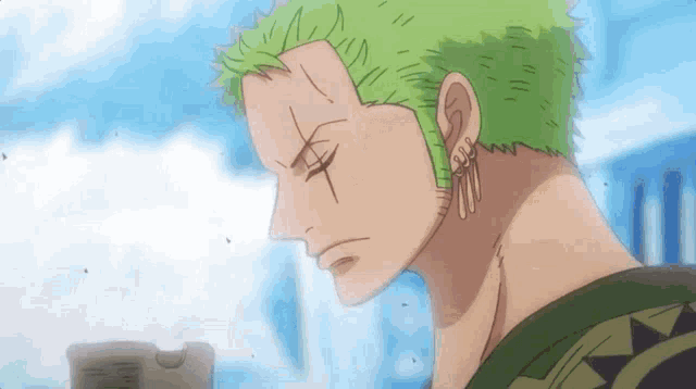 Zoro Drink From Cup GIF | GIFDB.com