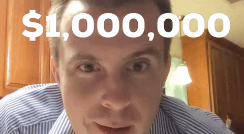 1 Million Dollars Happy Luke Guy GIF
