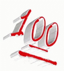 Animated 100 Rotating Number GIF