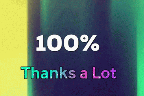 100 Percent Thanks A Lot Blurred Effects GIF
