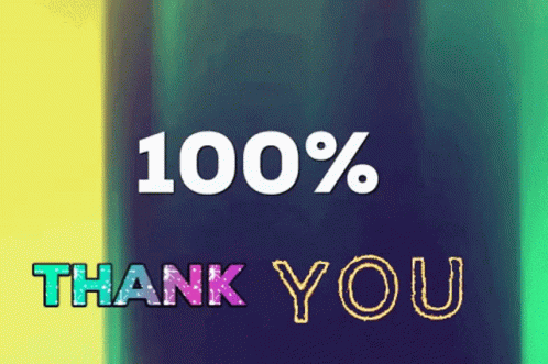 100 Percent Thank You Blurred Effects GIF