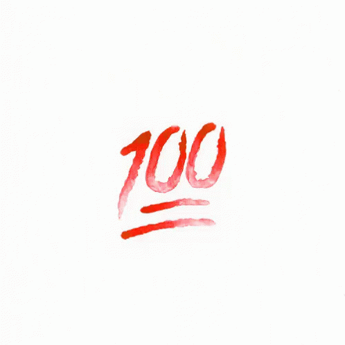 100 Percent Red Text Logo GIF
