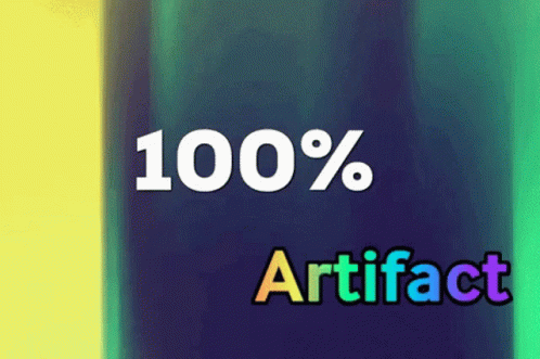 100% Artifact on Colorful Background