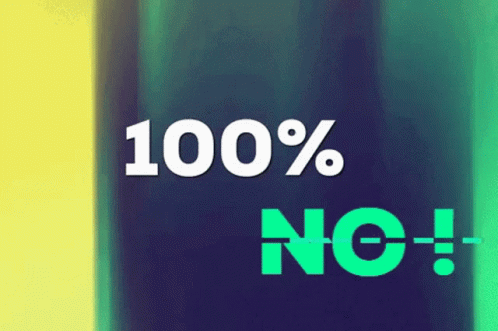 100% No Sign On Blue Green Background