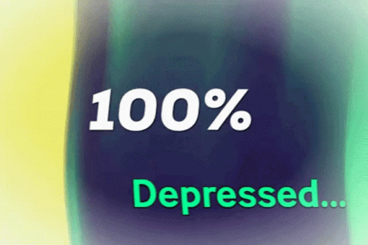 100 Percent Depressed With Wave Effects GIF