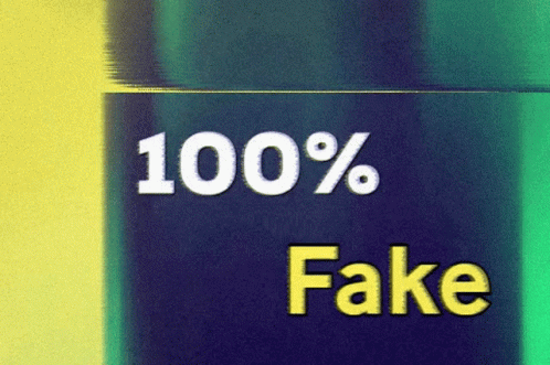 100 Percent Fake Text Animation GIF