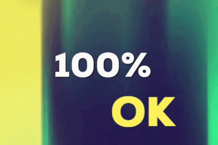 100 Percent OK Blurred Effects GIF