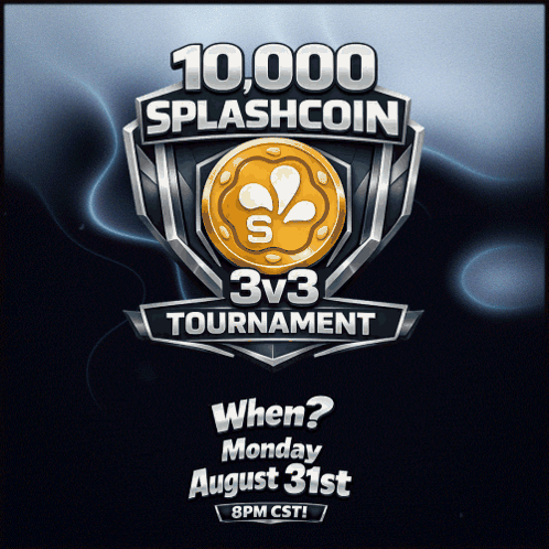 10000 Splash Coin 3v3 Tournament Advertisement