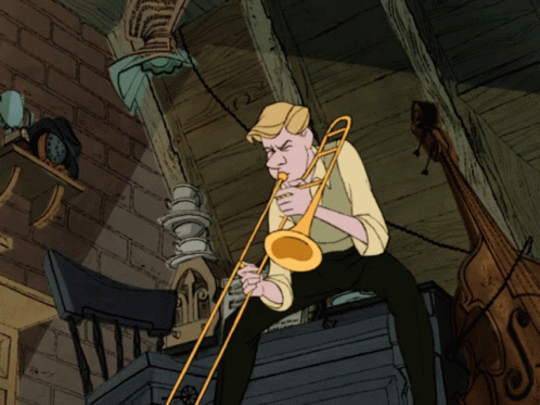101 Dalmatians Roger Sad Trombone GIF