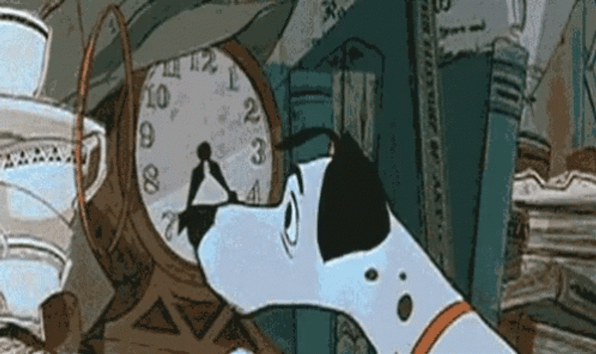 101 Dalmatians Ticking Clock GIF