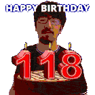 118 Birthday 118 Hbd Sticker GIF