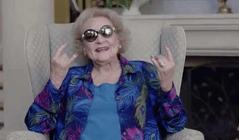 Betty White Chilling In Couch GIF