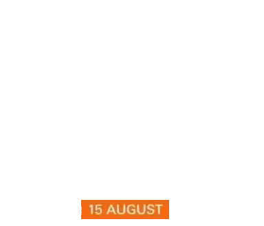 15 August Sign With Indian Flags