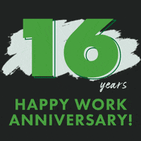 16th Work Anniversary Message Artwork GIF