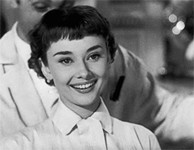1950s Audrey Hepburn GIF.