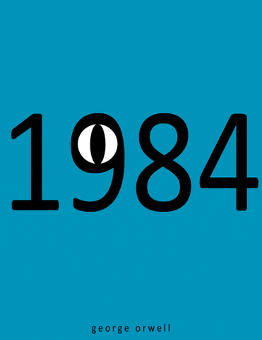 1984 George Orwell Eye Looking GIF