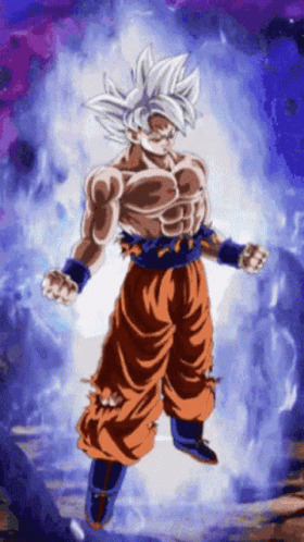 Son Goku Ultra Instinct Cartoon Muscle Sleeve GIF
