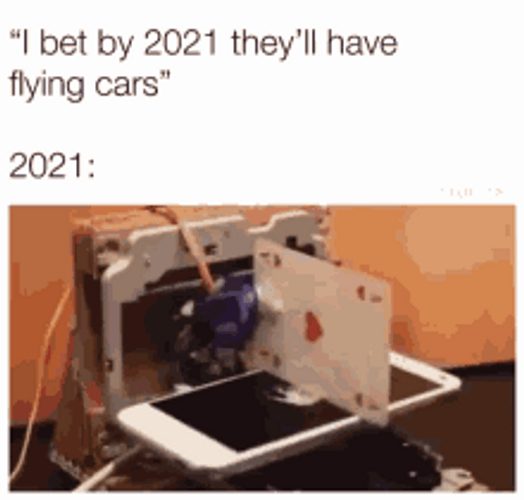 2021 Flying Cars Prediction Funny Meme GIF