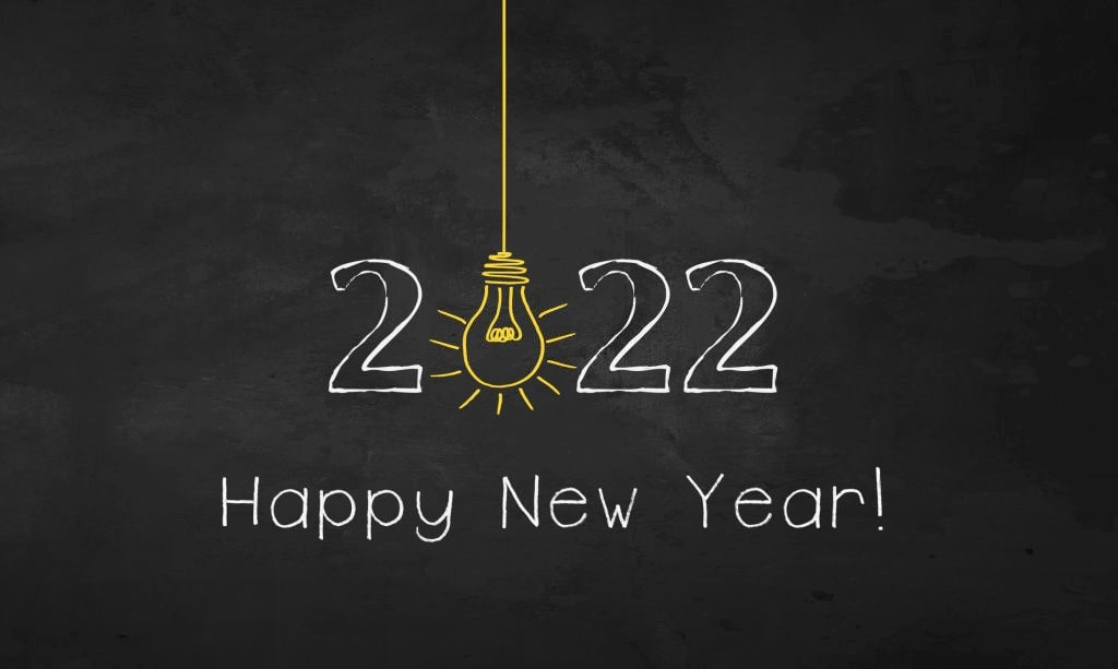 2022 Happy New Year Light Bulb GIF