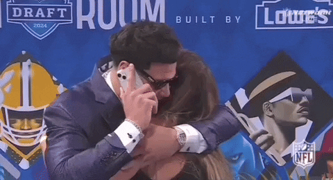2024 Nfl Auto Draft Man Hugged Wife GIF
