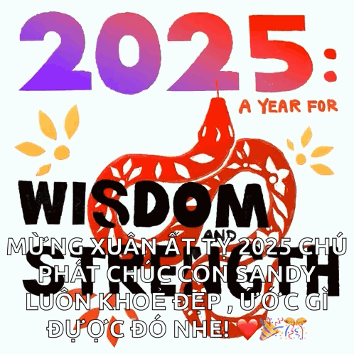 2025 A Year for Wisdom Poster With Snake