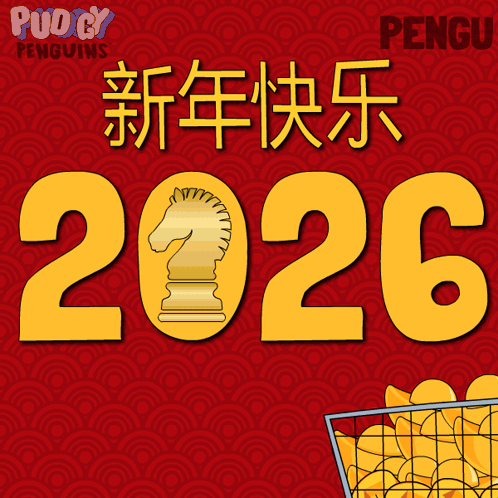 2026 on Red Background with Chinese Characters