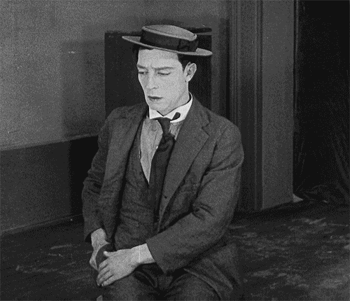20s Buster Keaton Sherlock Jr. GIF