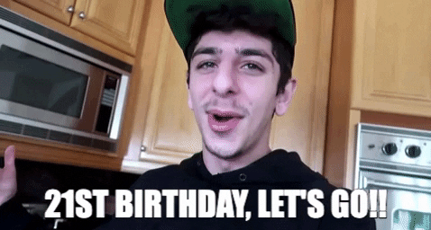 Man Celebrating 21 St Birthday GIF
